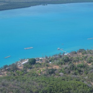 Gialug Island - Aerial view pearl farm