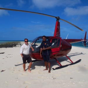 Woiz Reef - Helicopter, Frank Loban and Pilot